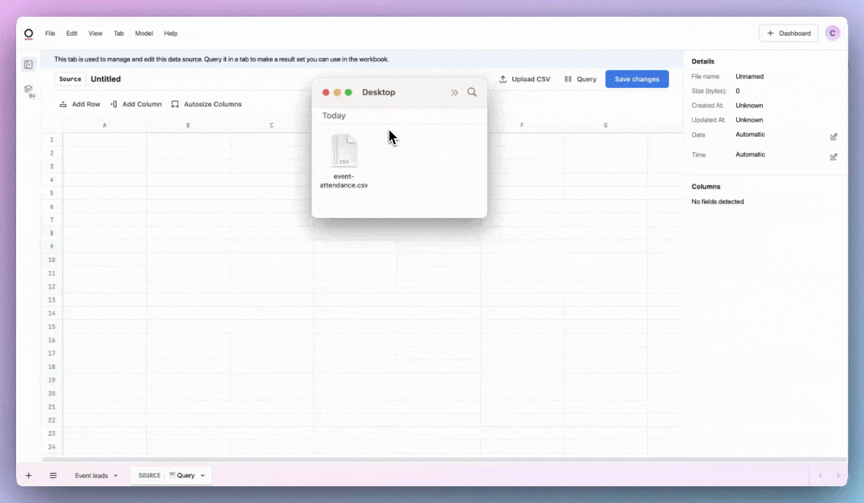 Data Input: Demo GIF