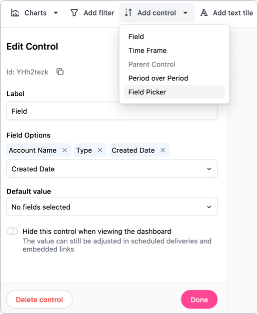 Field picker control